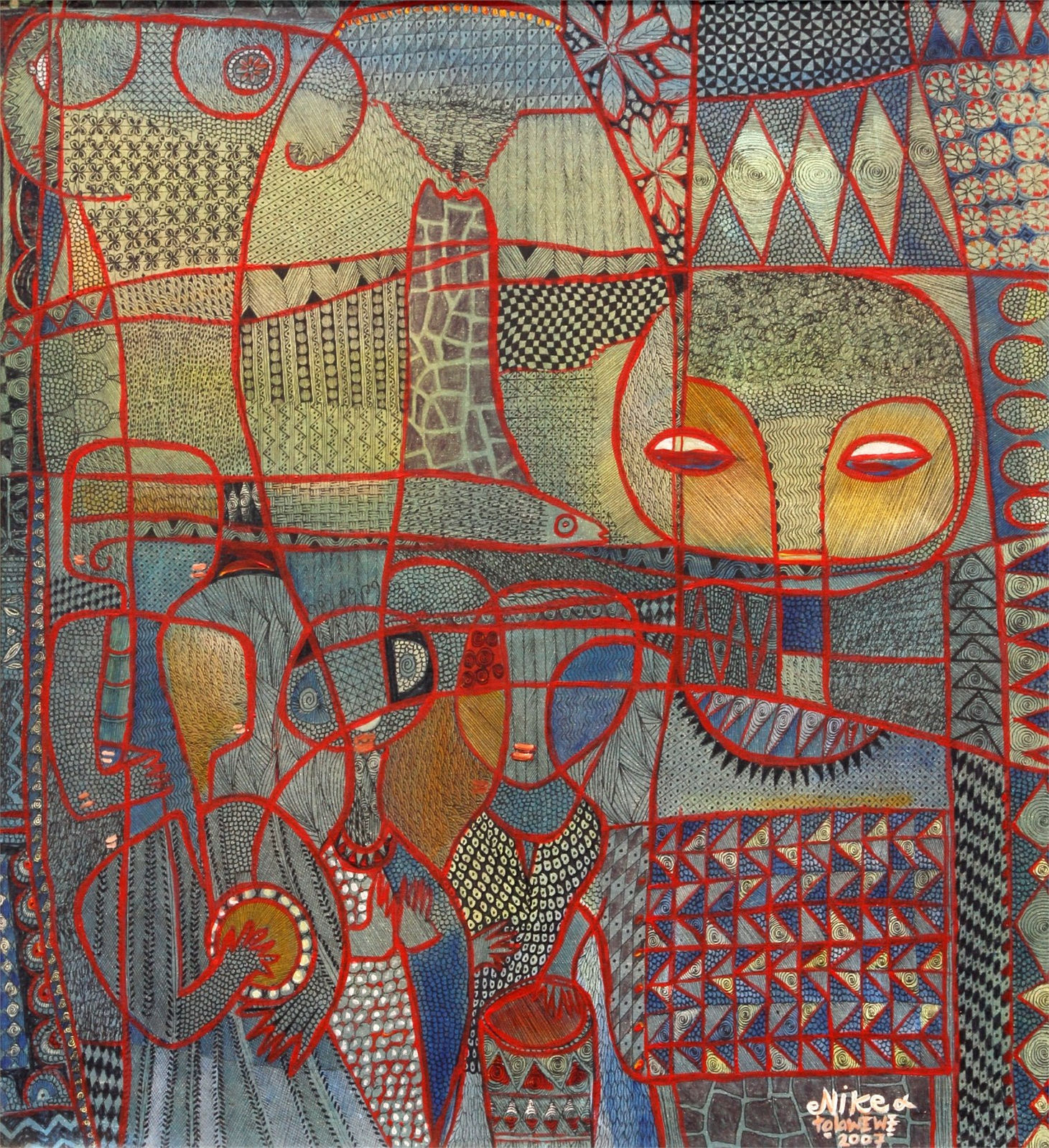 Nike Okundaye and Tola Wewe, THE BLESSED GIRLS , 2007