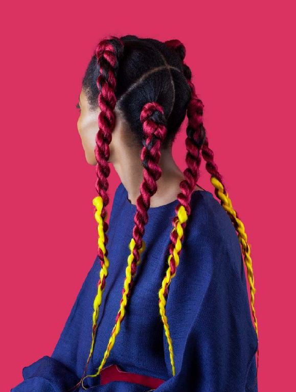 Medina Dugger, Yellow Tip Twist III de la série CHROMA: une ode à J.D. ‘Okhai Ojeikere', 2017