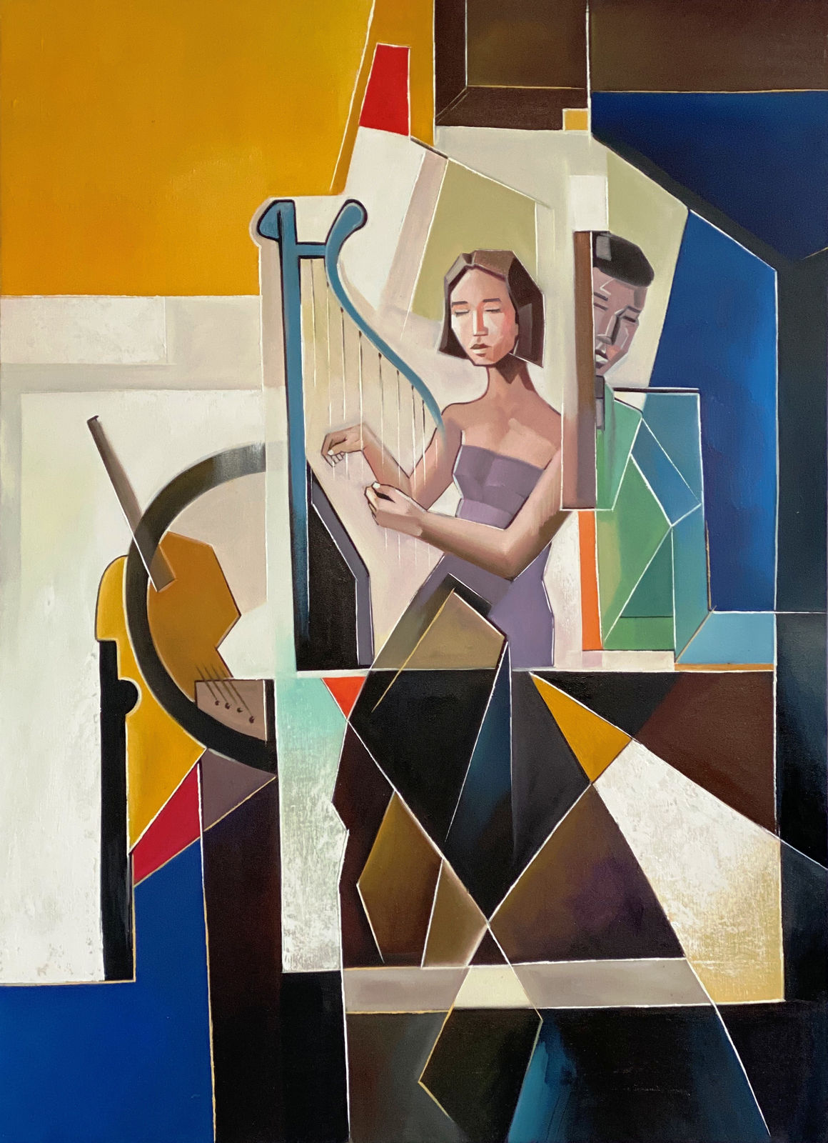 Mounia Amor, Femme à la harpe, 2019