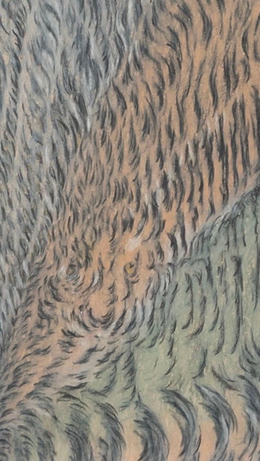 Khaled Chamma, A forest fire in the shape of a tiger, 2023