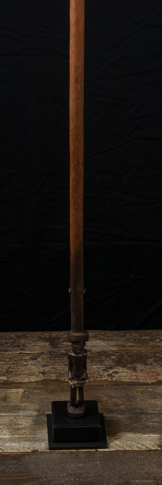 Ceremonial Spear with sculptured Figure at the base, Chokwe People, DRC, 1st half 20th C