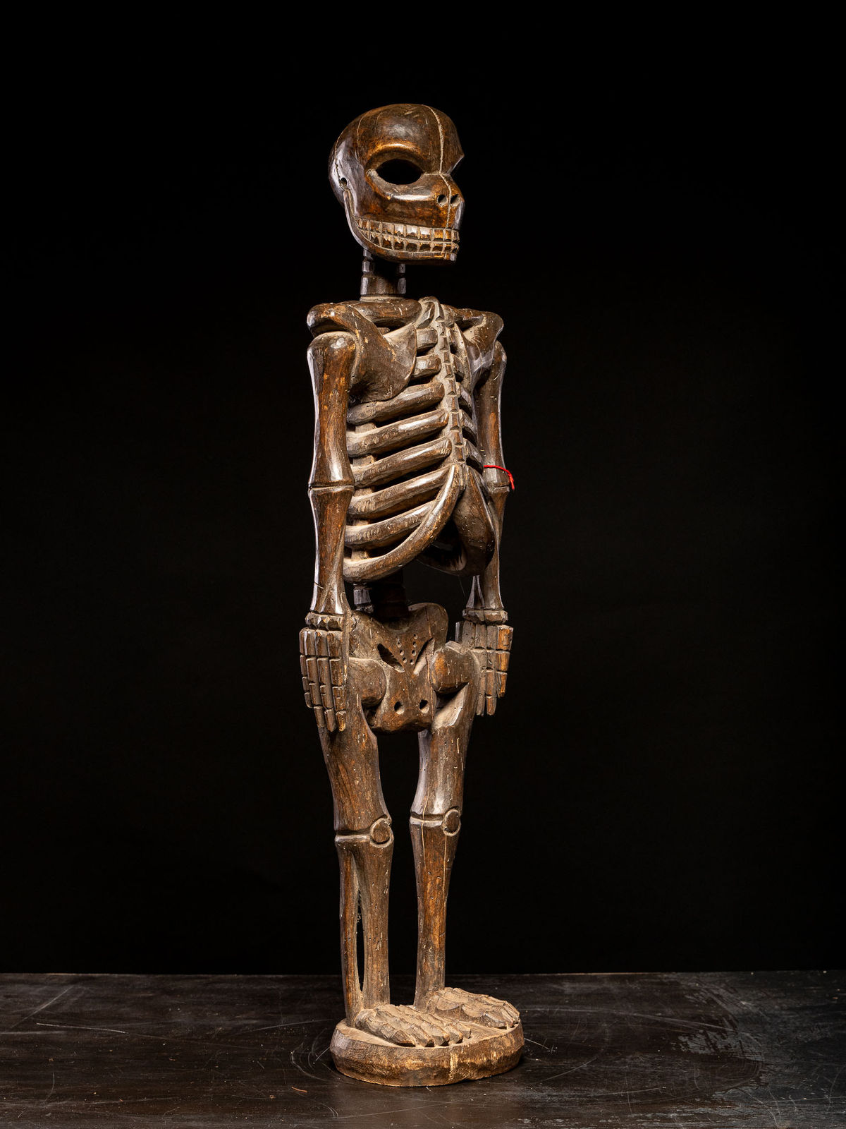 Ceremonial hardwood Skeleton from a single piece of wood, Tiv People, Nigeria.,