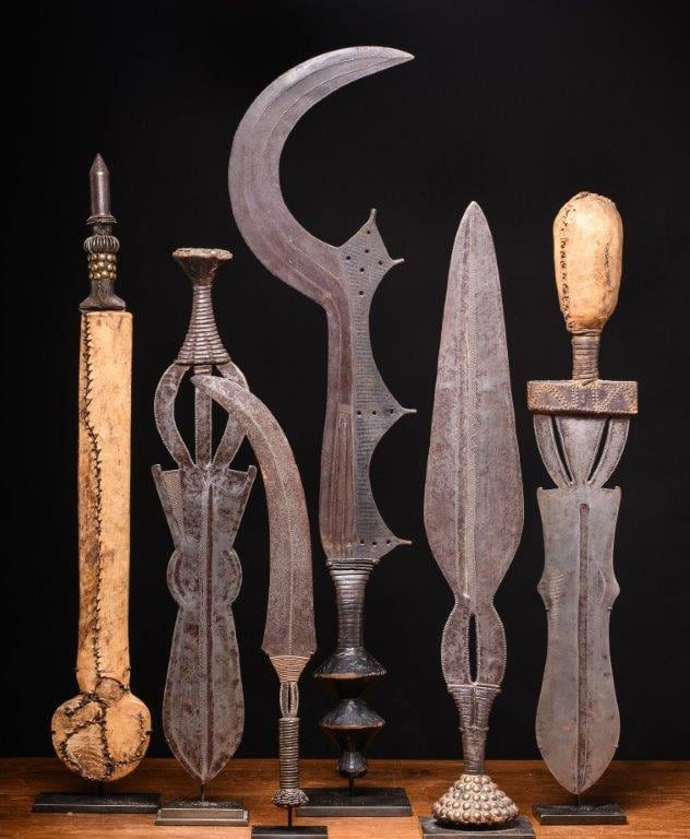 Collection of six authentic Kongo Knives, 1930/1940