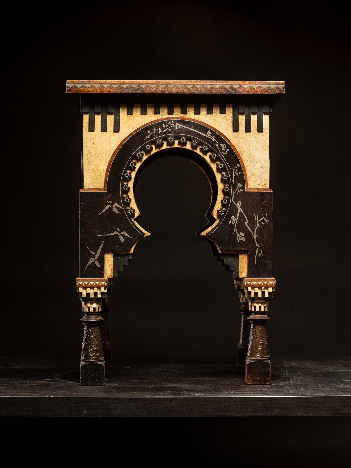 Carlo Bugatti (Milano 1856-1940 Molsheim) original 19th C Side Table, 1890