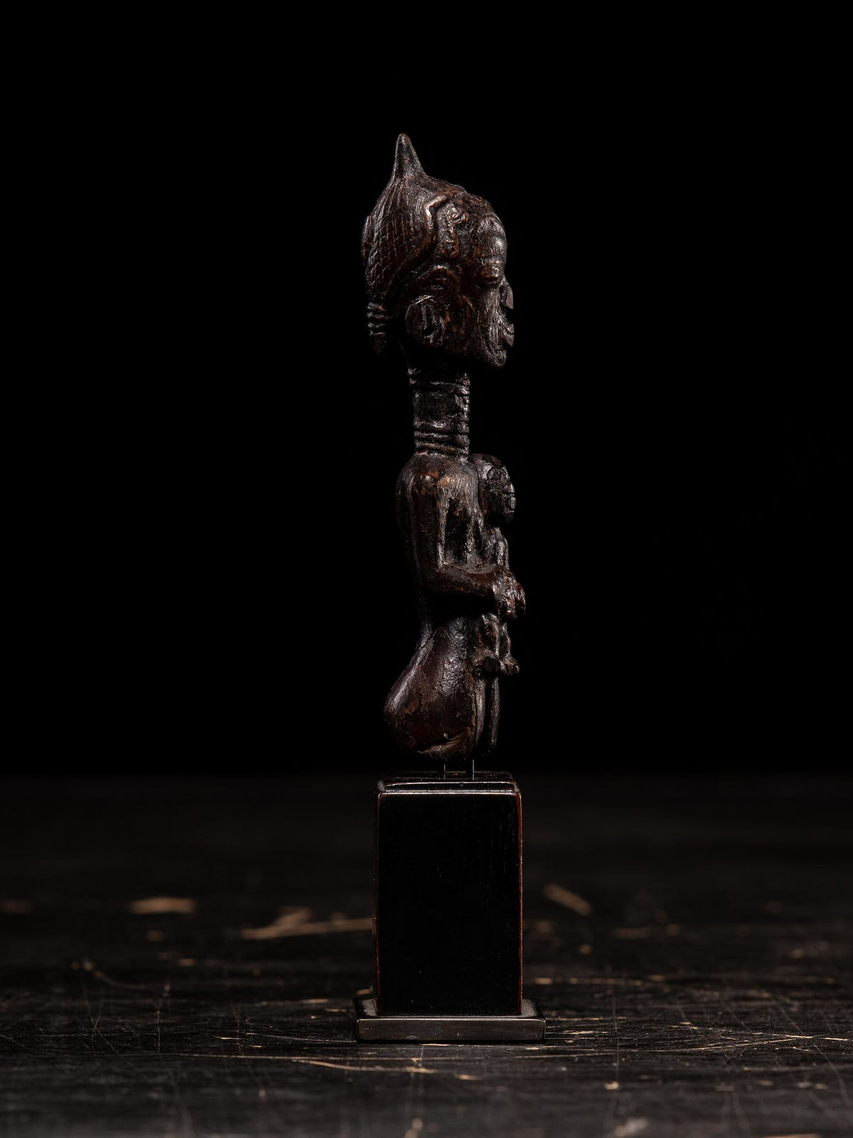 Small Maternity Figure with Infant, Benelulua People, DRC, 1st half 20th C