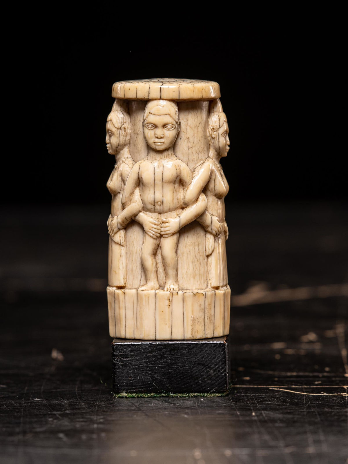 Tusk fragment carved in relief from the Kongo people of the Loango Region, DRC, 19-20th Century