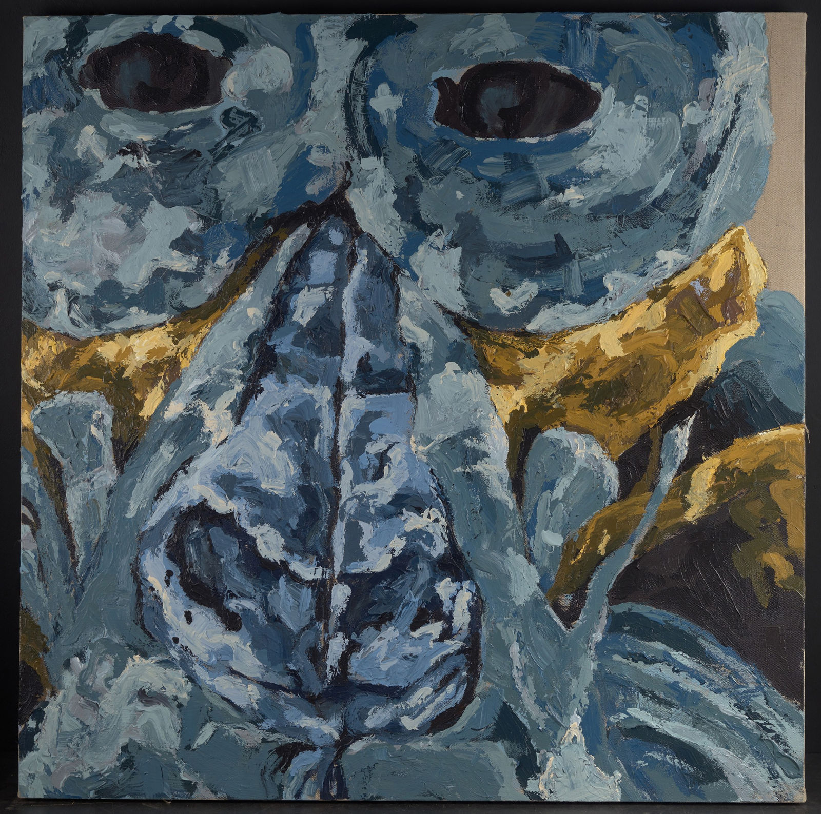 21st C., Expressionism, Animal Painting, Dominique Yee (1960- ), Auzoux's Troglodytes Gorilla's, Oil on Canvas, 120 x 120 cm, Signed and Dated 2014, 21th Century