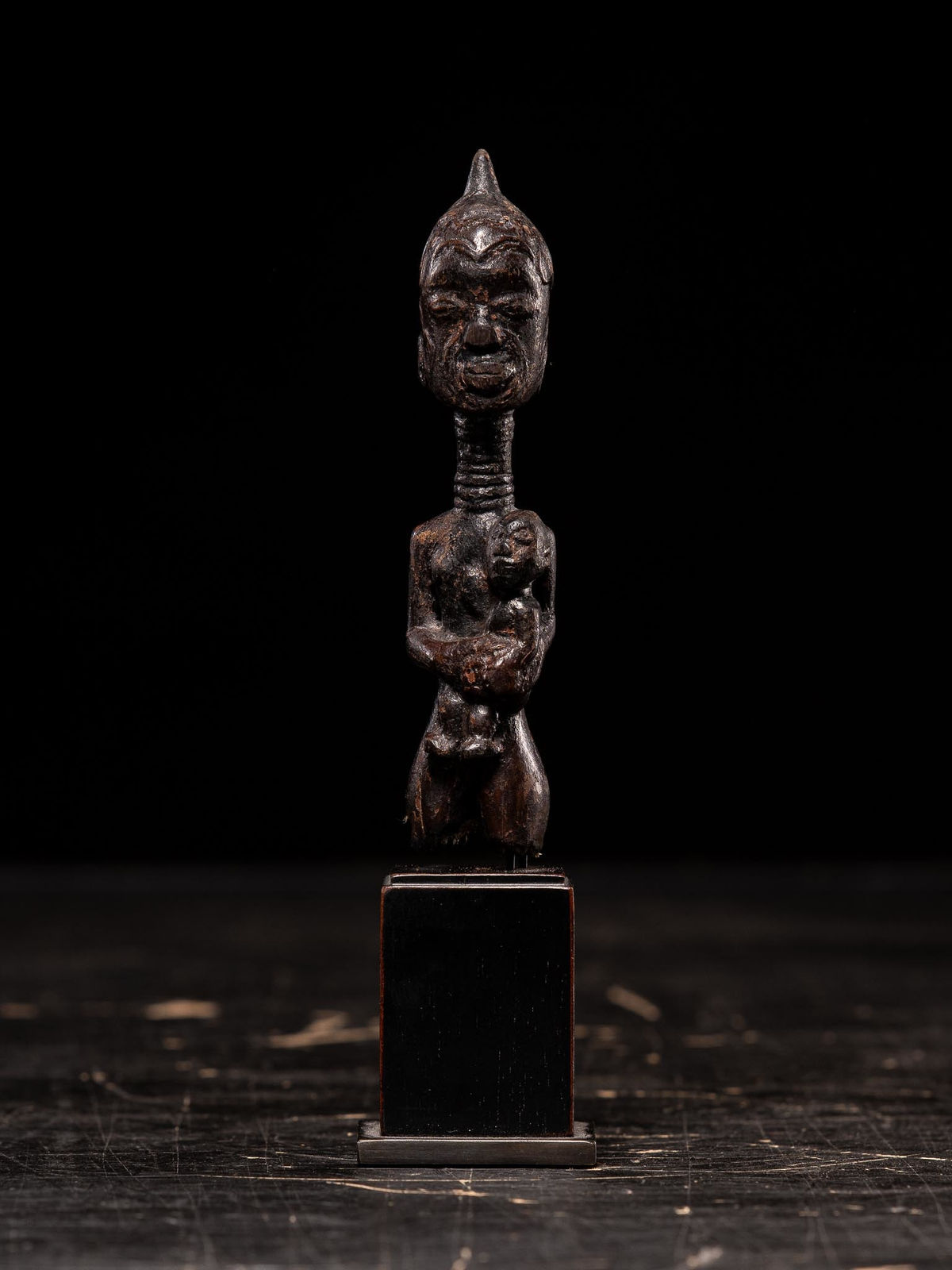 Small Maternity Figure with Infant, Benelulua People, DRC, 1st half 20th C