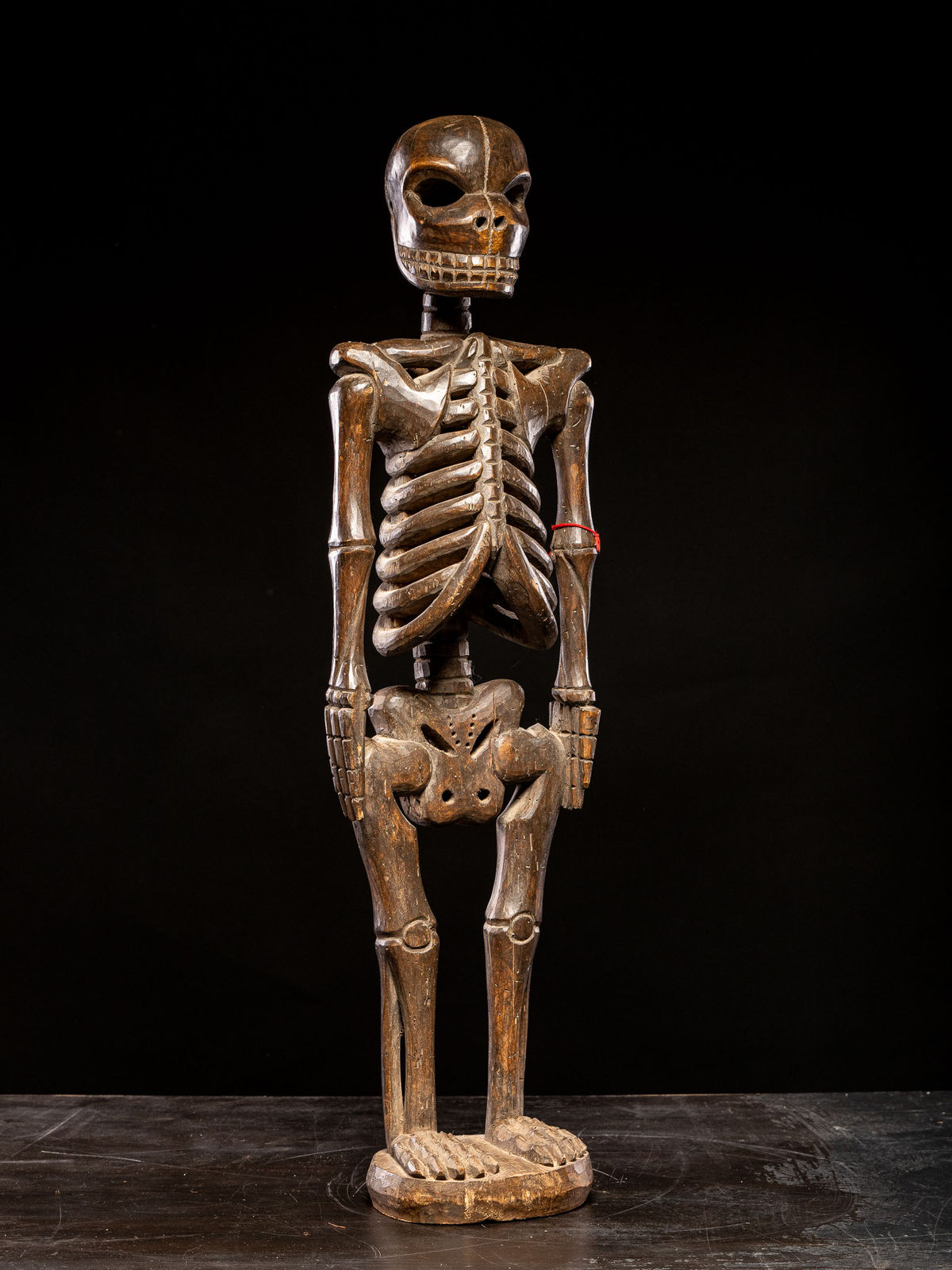 Ceremonial hardwood Skeleton from a single piece of wood, Tiv People, Nigeria.,