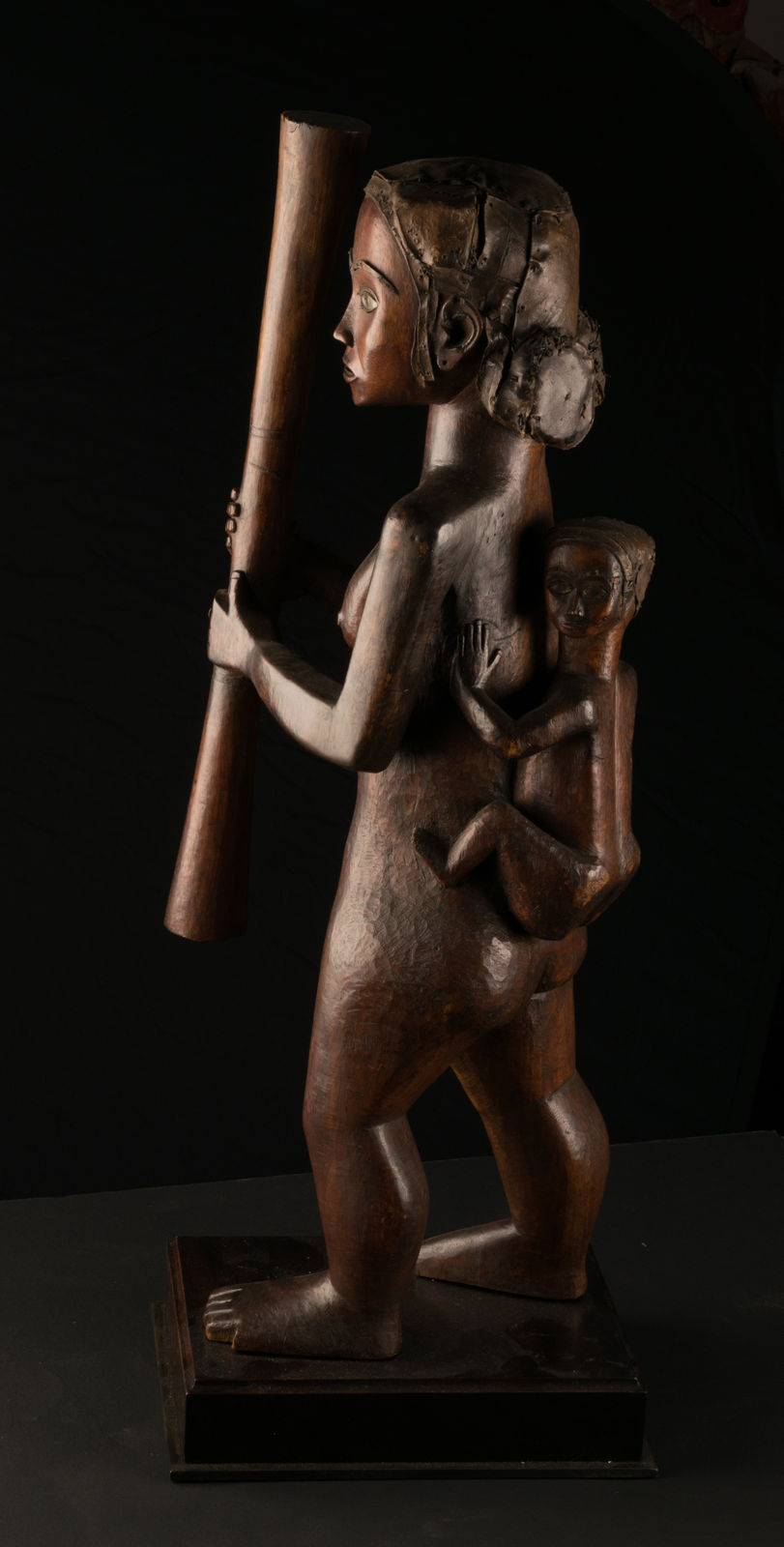 A standing Maternity Figure, Mabea-Fang People, Cameroon, 1st half 20th C