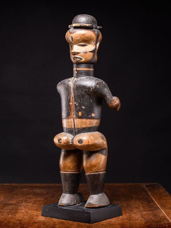 Anthropomorphic Standing Male Janus Figure, Ibibio People, Nigeria, 20th C
