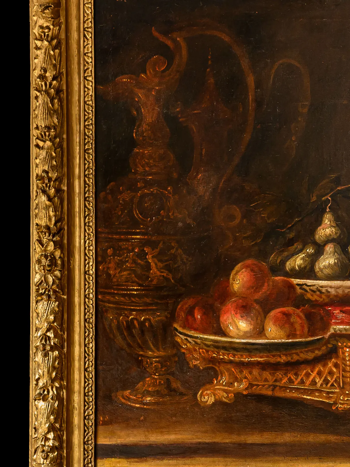 18th C Moor Servant with Fruit basket, Dutch School, Oil on Canvas., 18th C