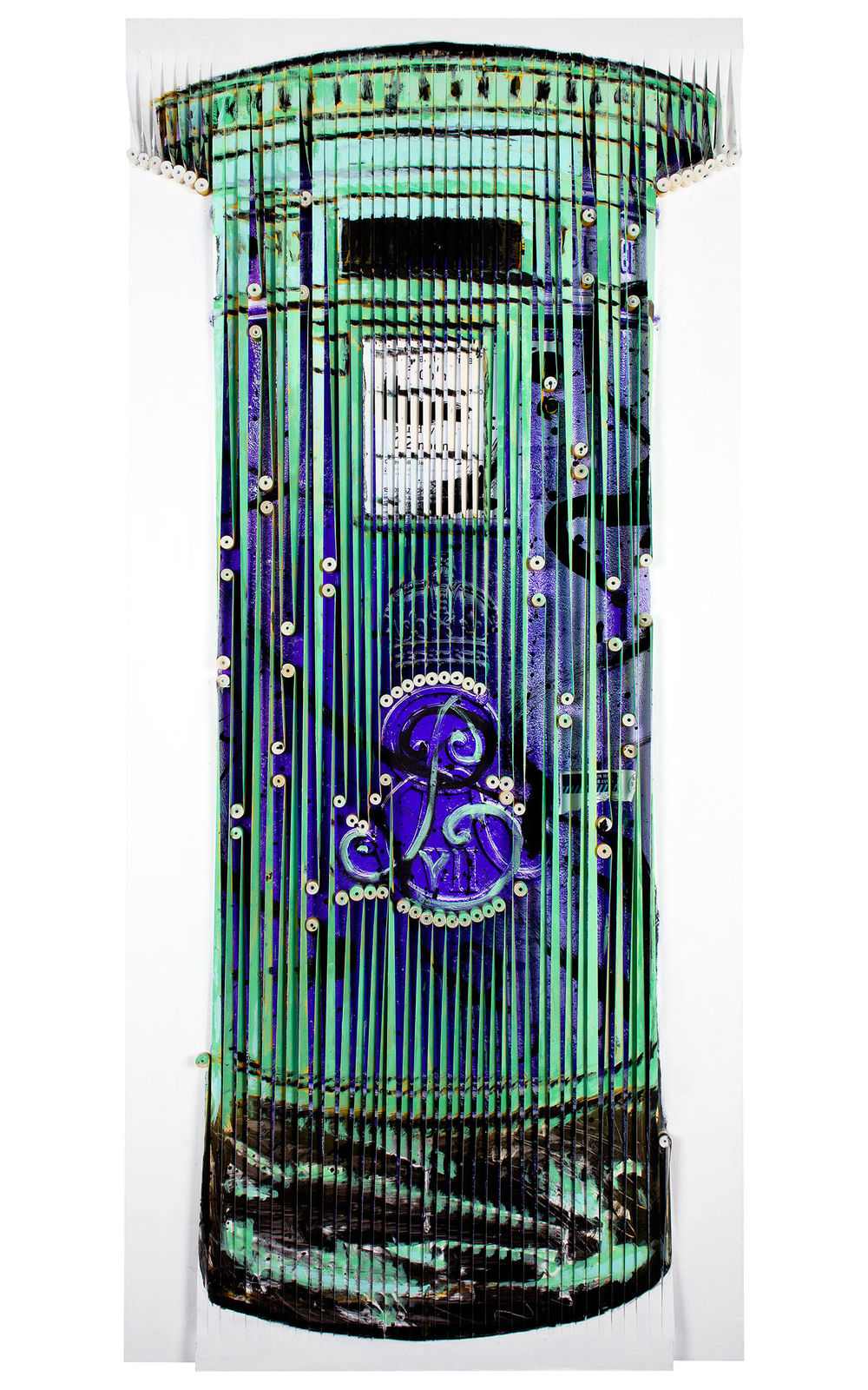 Piers Bourke, Post Person Always Rings - Mini - Light Green Purple , 2025