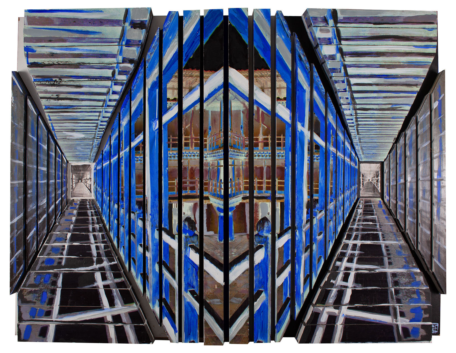 Piers Bourke, Bhutanese Zong - Blue Black , 2008