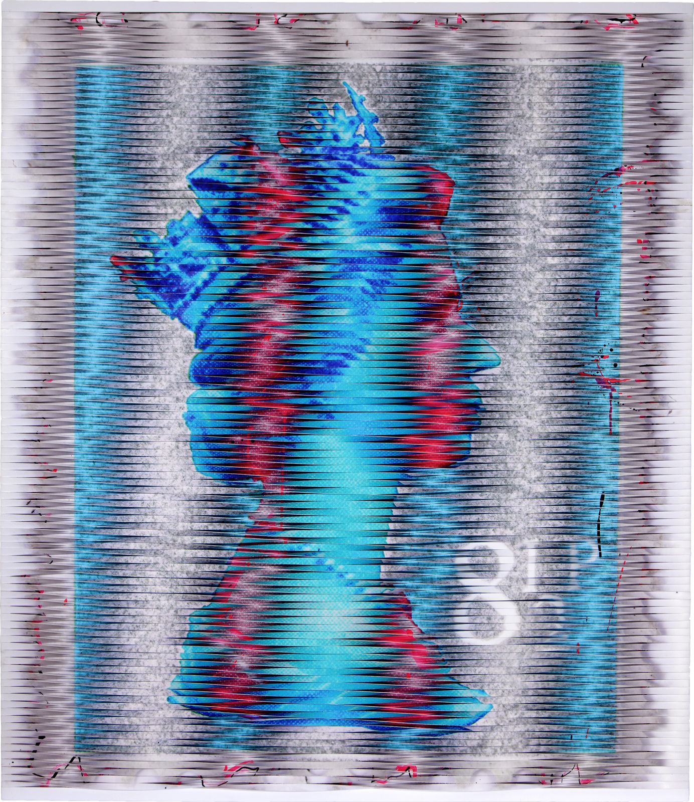 Piers Bourke, Lick MY Rear 8.5p - Pink Blue Twisted , 2017