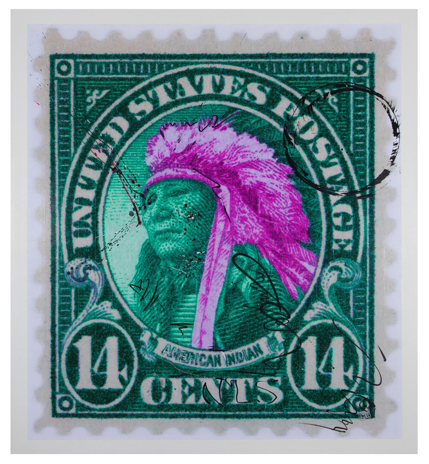 Piers Bourke, A Boy Names Sioux - Green Pink , 2013