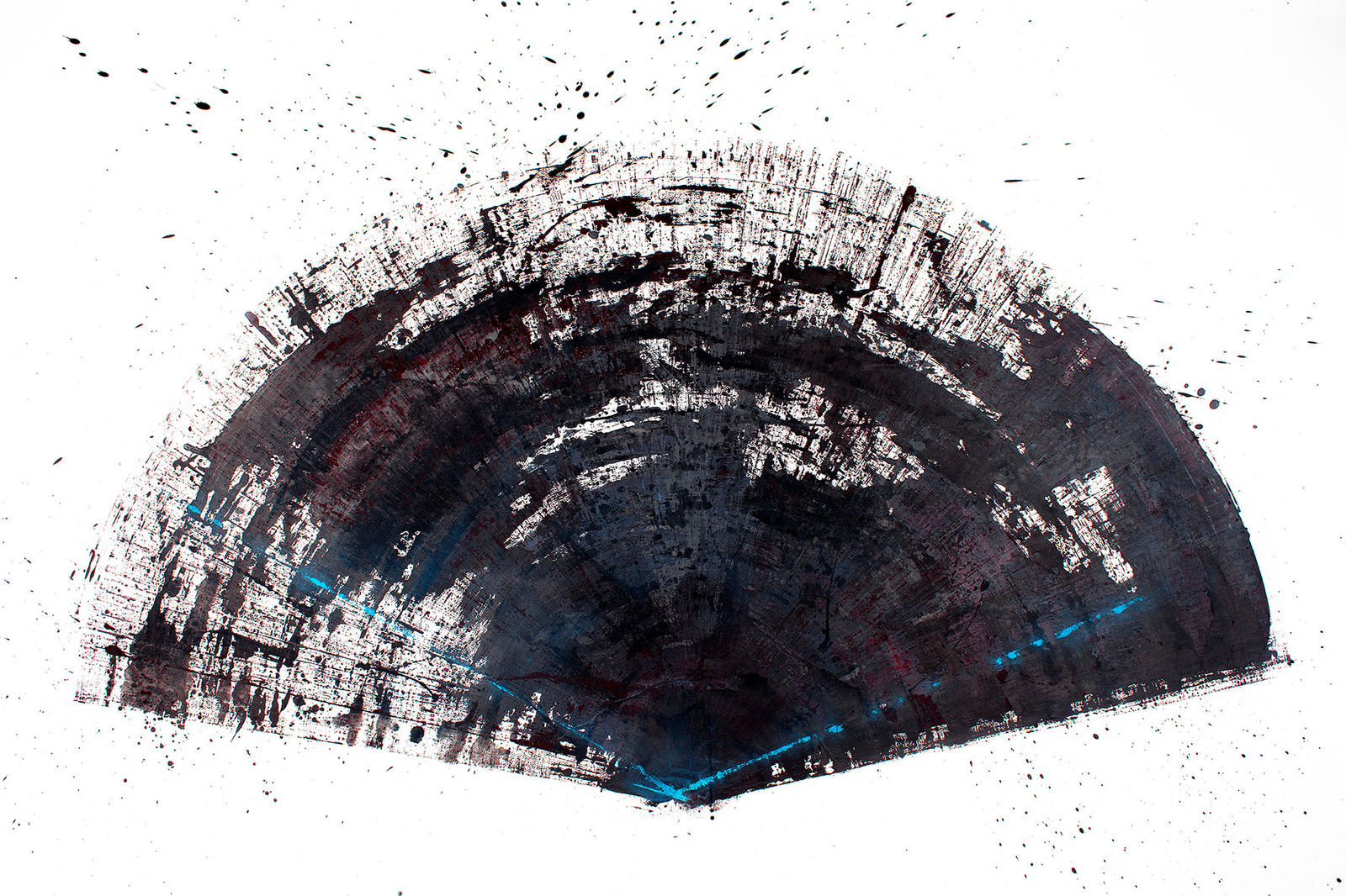 Piers Bourke, Fan Blue Red Black , 2018