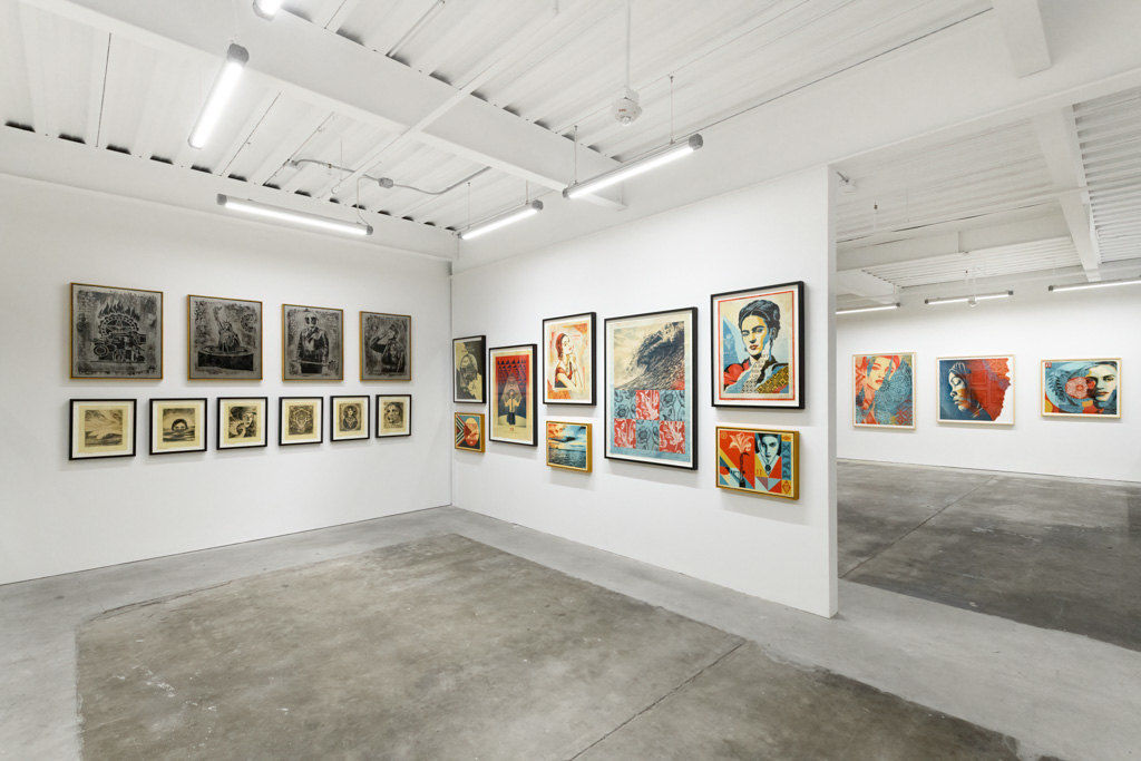 Installation view of Shepard Fairey's solo exhibition 
