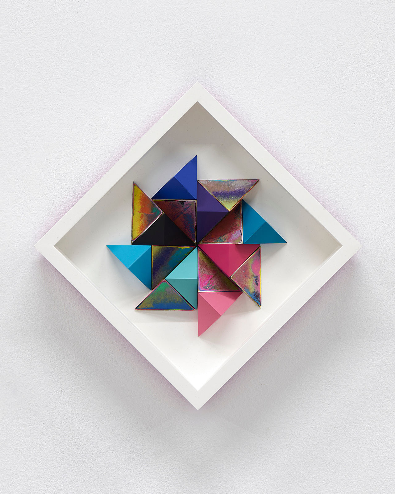 Sean Newport abstract colorful wall sculpture