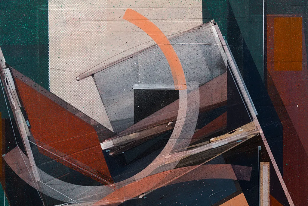 Augustine Kofie abstract painting detail