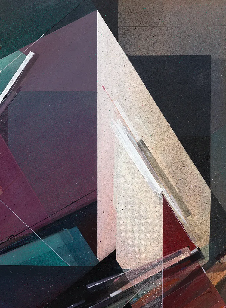 Augustine Kofie abstract painting detail