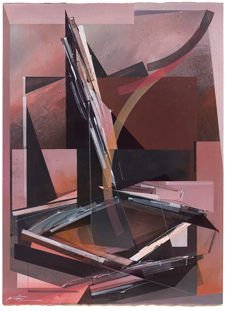 Augustine Kofie abstract work on paper