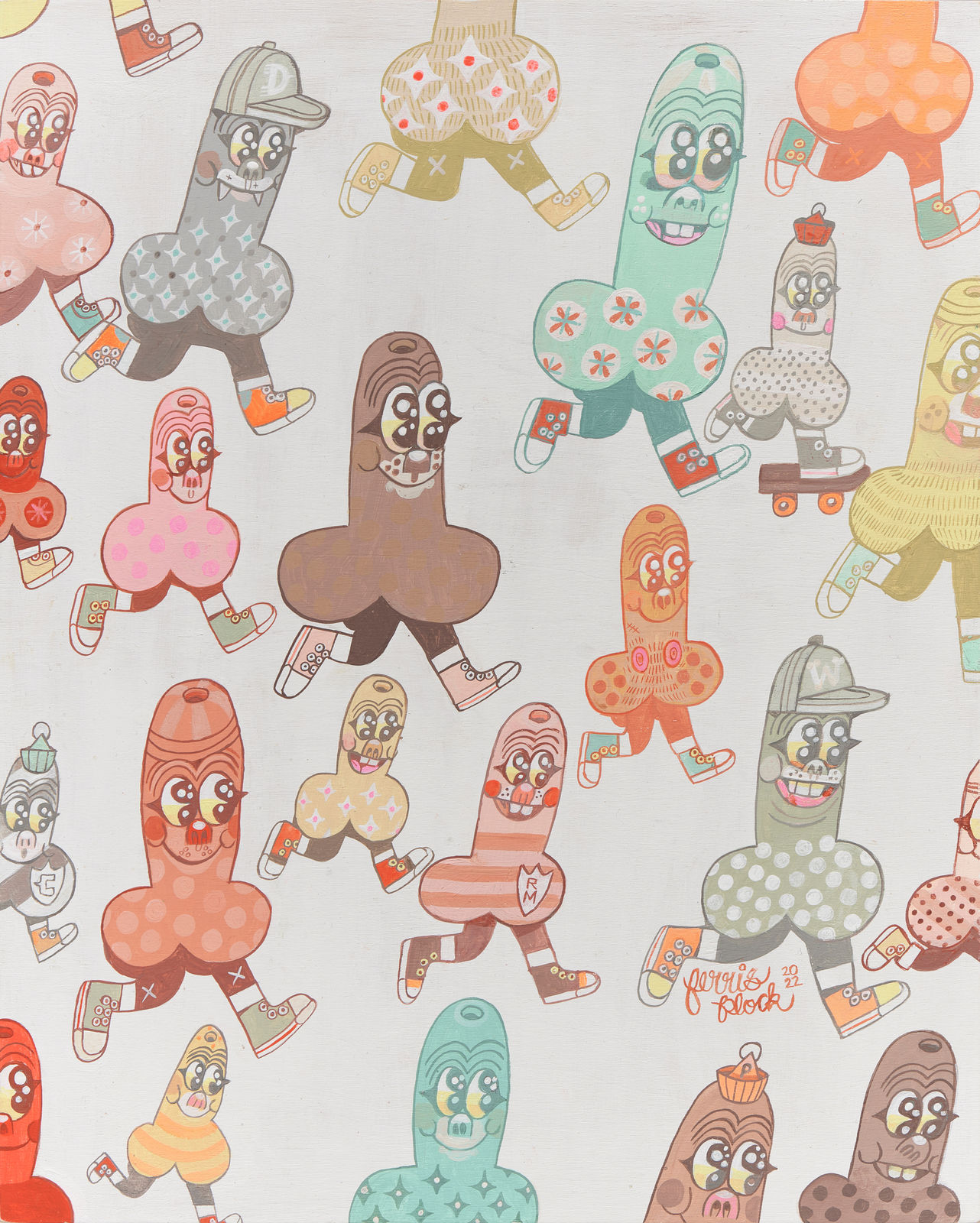 painting of phallus' running by Ferris Plock