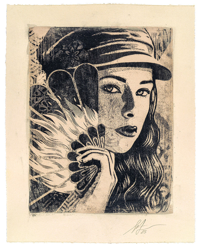 image of a woman with.a fan