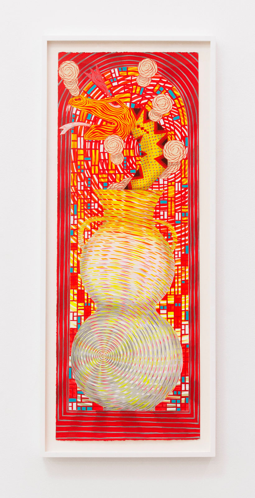 Andrew Schoultz - painting of snake in vase