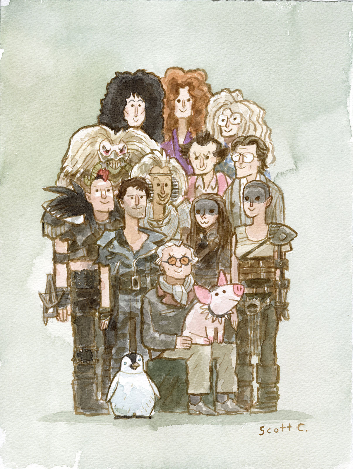 different characters from movies directed by George Miller