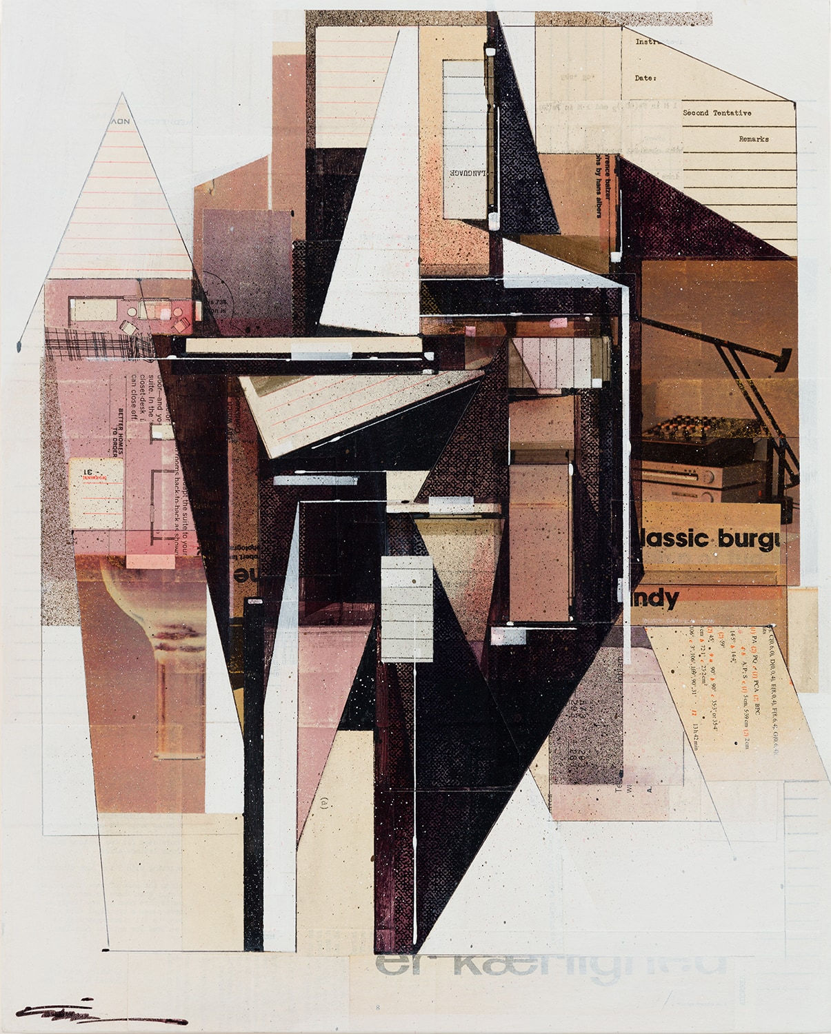 geometric abstract collage by Augustine Kofie