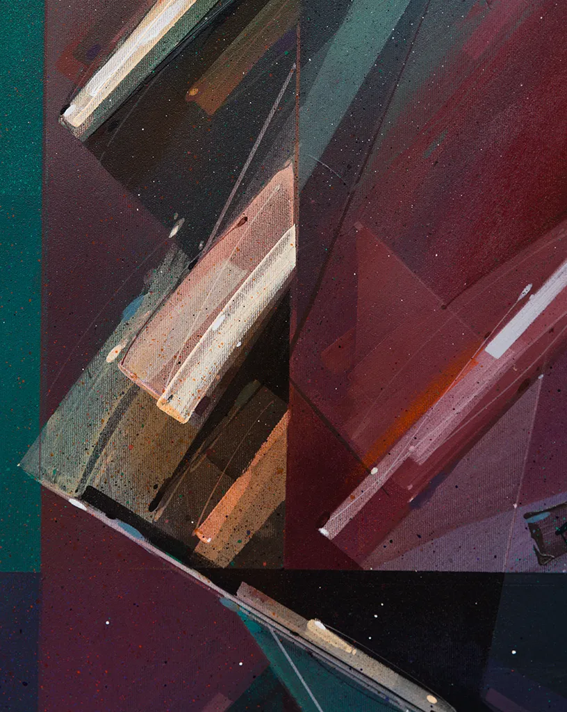 Augustine Kofie abstract painting detail