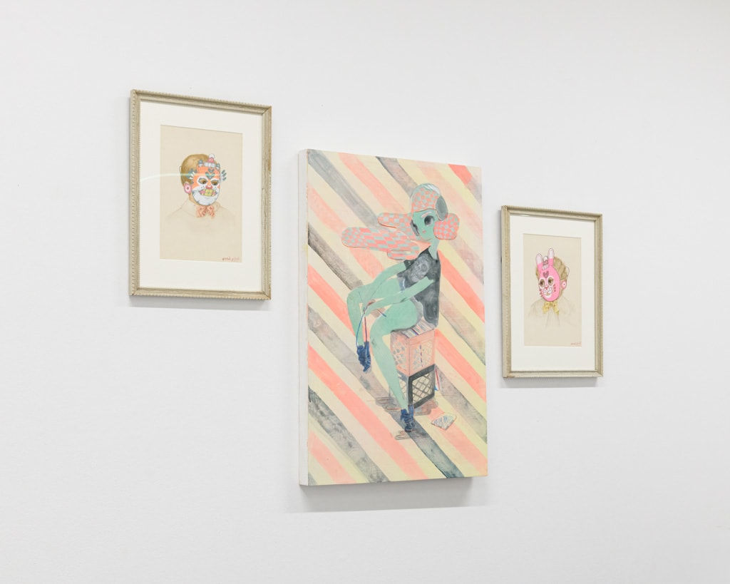 Install image of the exhibition Music Island by artist duo KeFe.