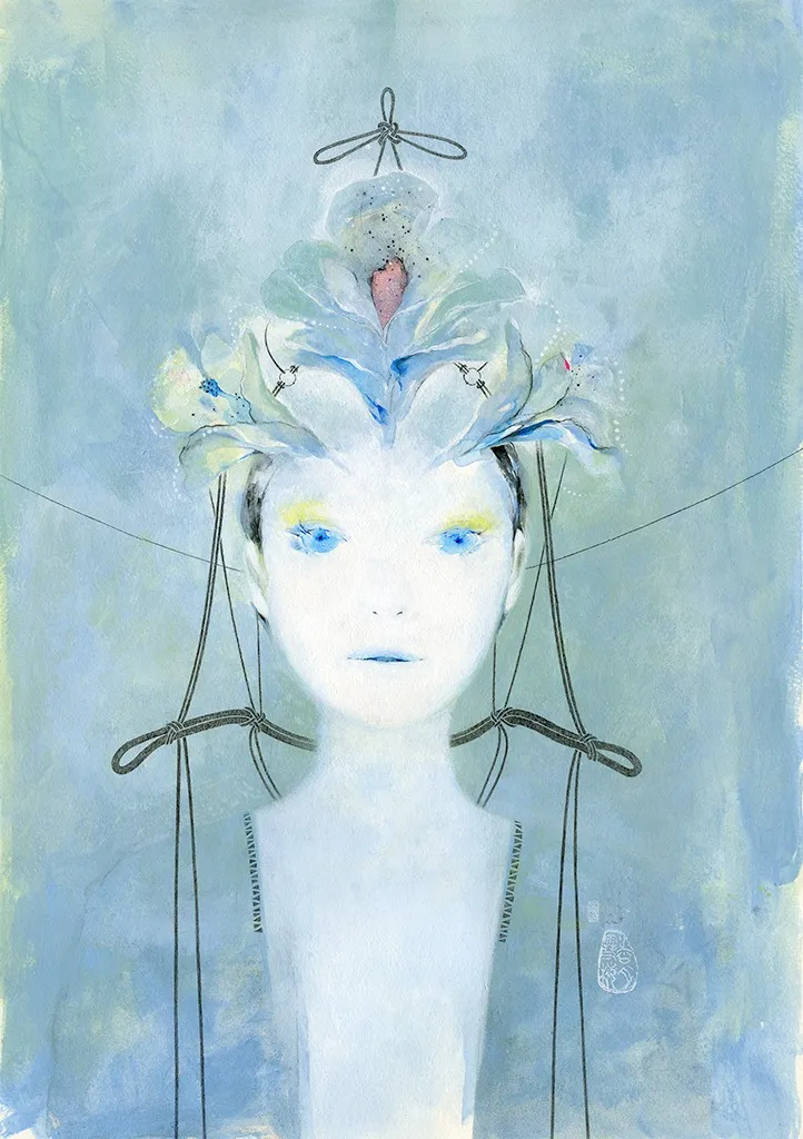 mixed media portrait 