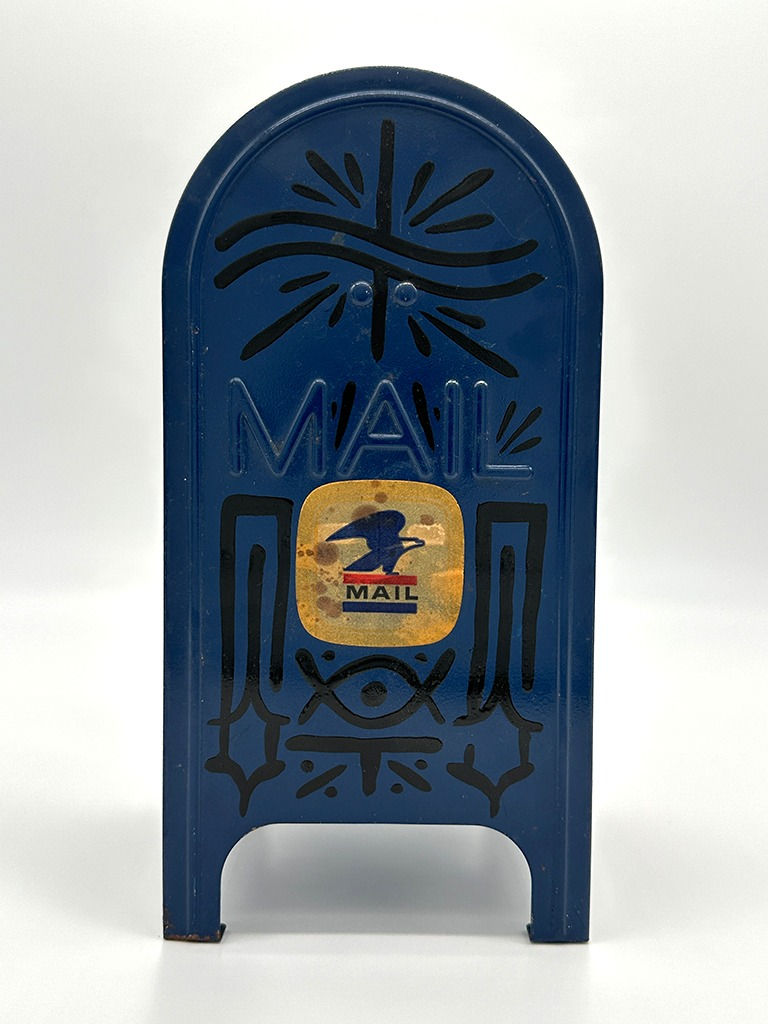 USPS postal box decorated with GATS mask