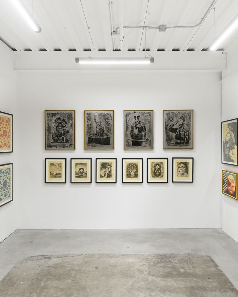 Installation view of Shepard Fairey's solo exhibition 