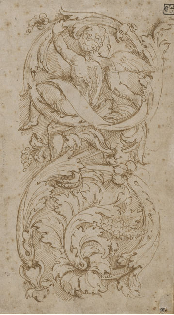 Giulio Romano, Study for a Parade Helmet/ Etude d'un casque de parade