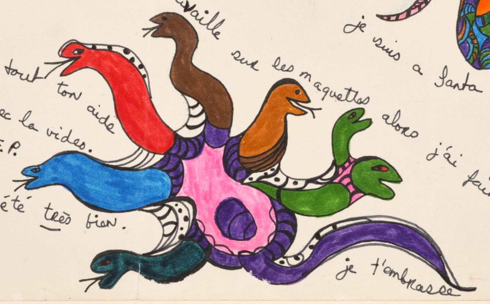 Niki de Saint Phalle, New Mexico Sunset (letter to Frédéric Rossif)/ New Mexico Sunset (lettre à Frédéric Rossif), 1975-1976