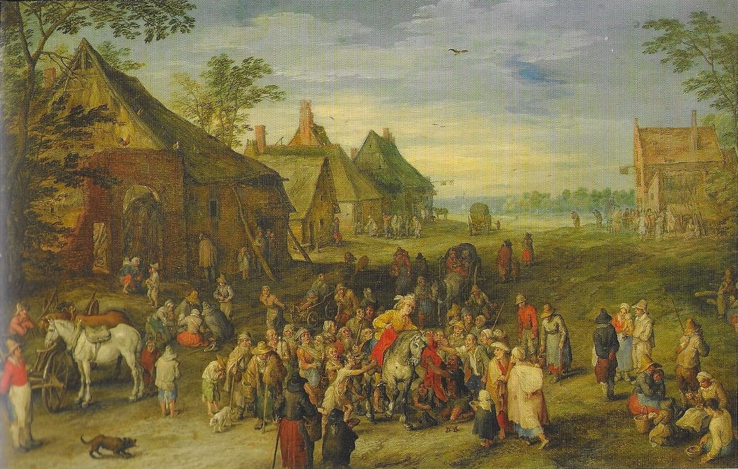 Jan Brueghel the Elder /Jan Brueghel l’Ancien (dit « Brueghel de Velours), Lively View from the End of a Village/ Vue animée de l’extrémité d’un village, ca. 1615