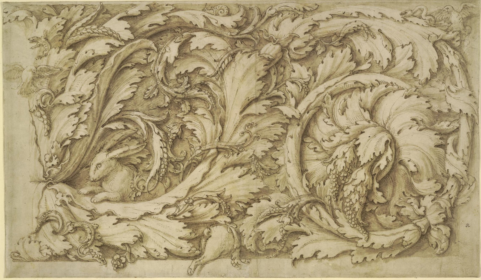 Giulio Romano, Study for a Parade Helmet/ Etude d'un casque de parade