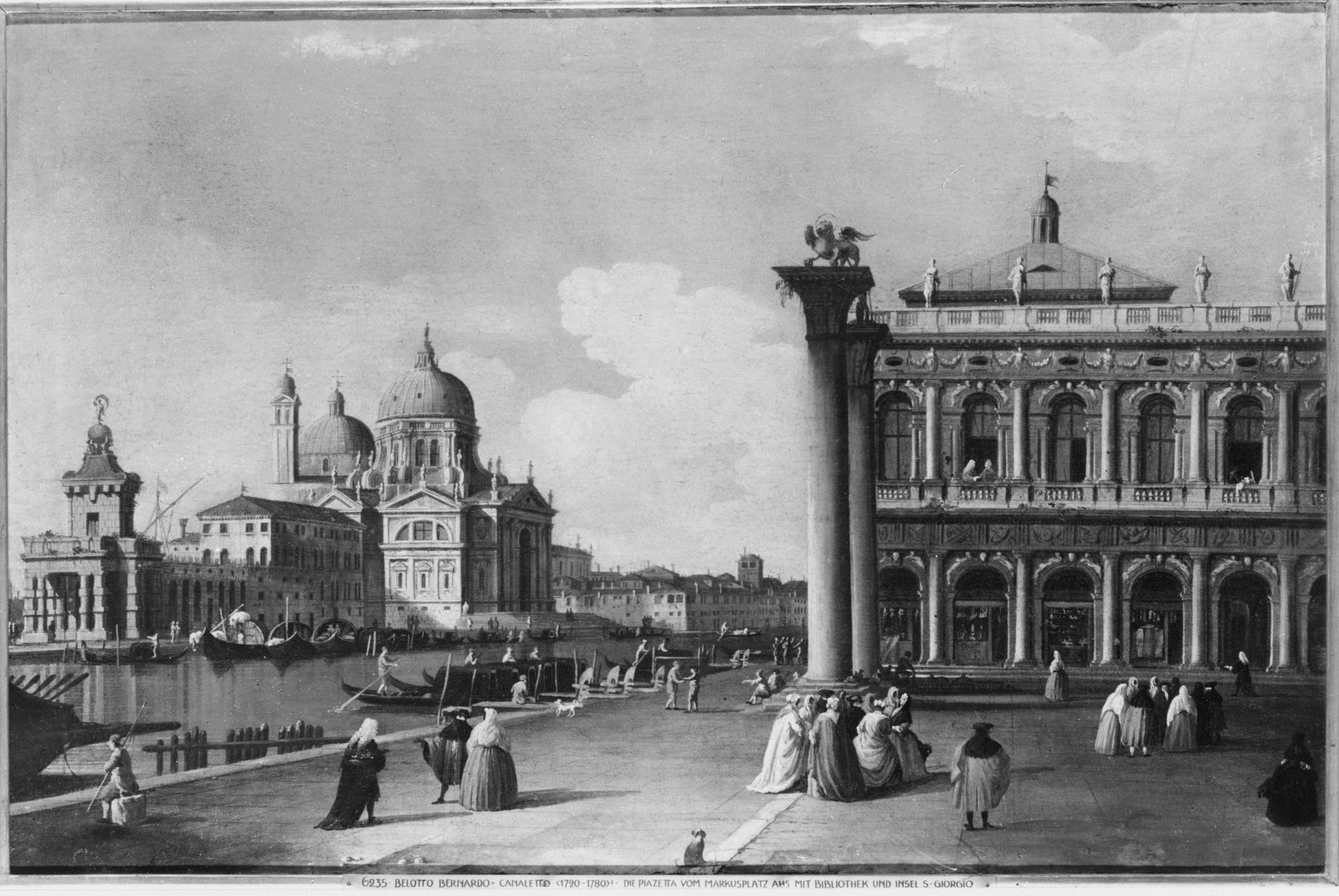 Bernardo Canal, View of the Piazzetta with the Libreria, the Entrance to the Grand Canal and Santa Maria della Salute- Vue de la Piazzetta, Circa 1738-1740