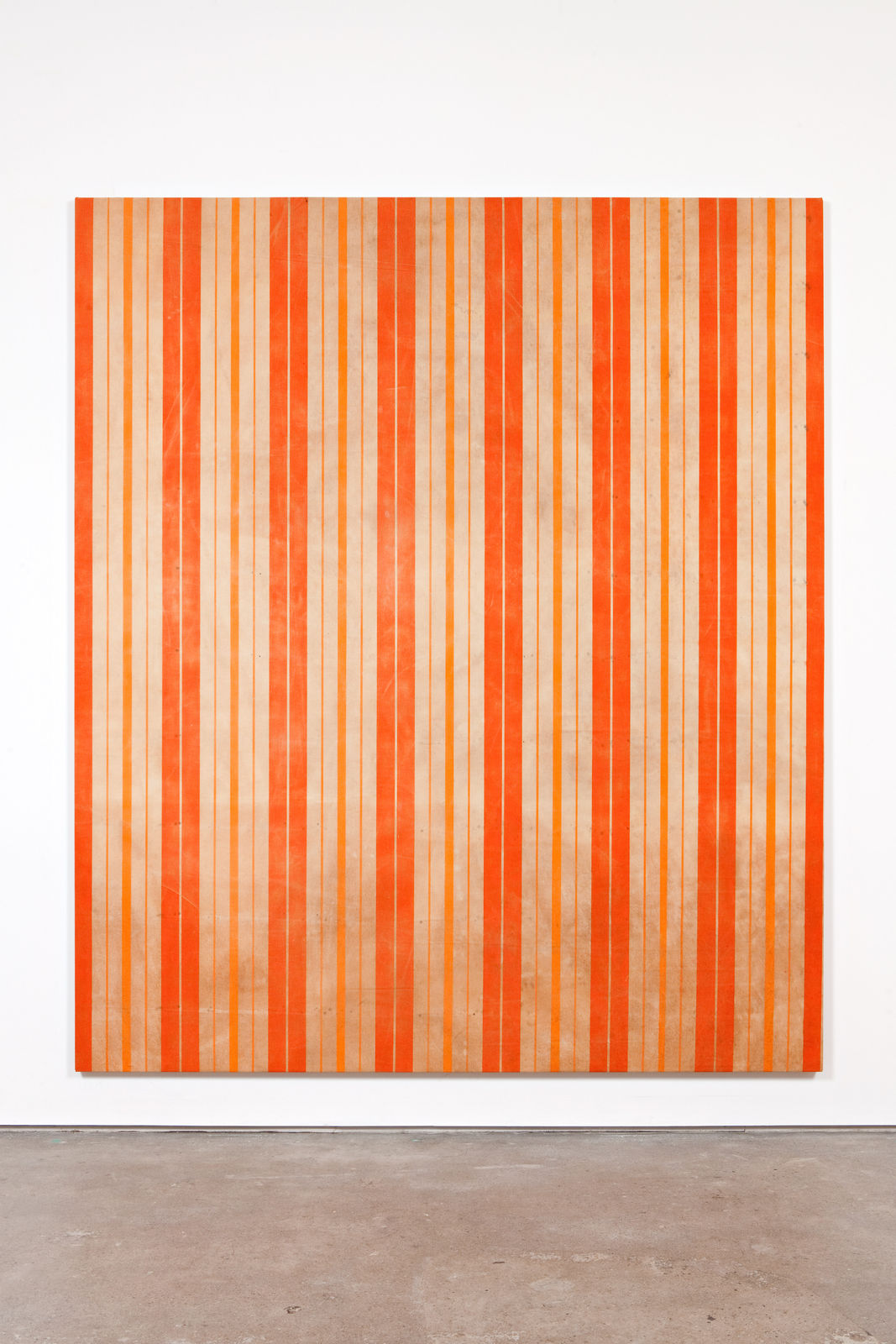 Fredrik Værslev, Untitled (Canopy Painting: Cream and Orange VI), 2012