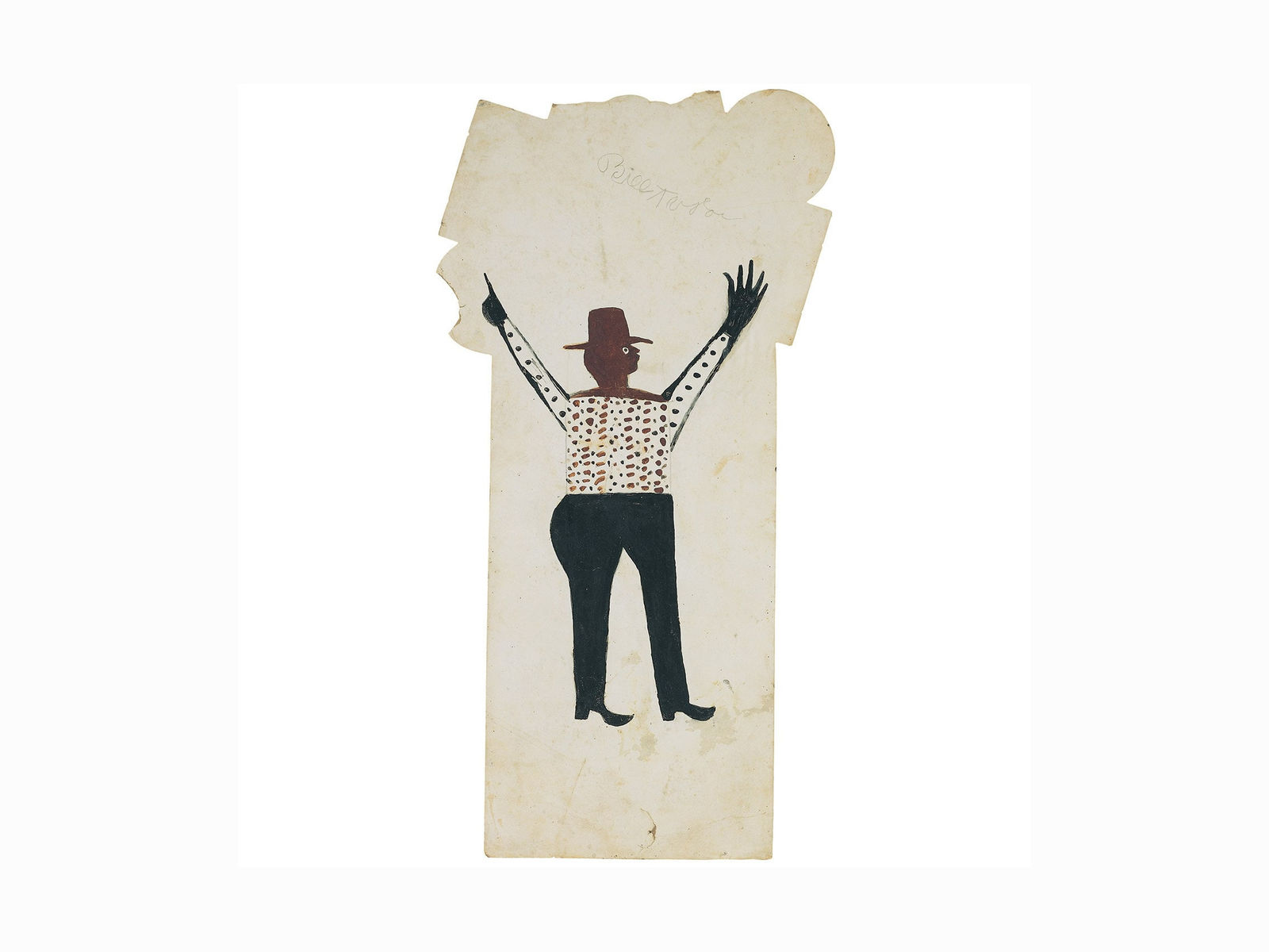 Bill Traylor, Man with raised arms, ca. 1939/42