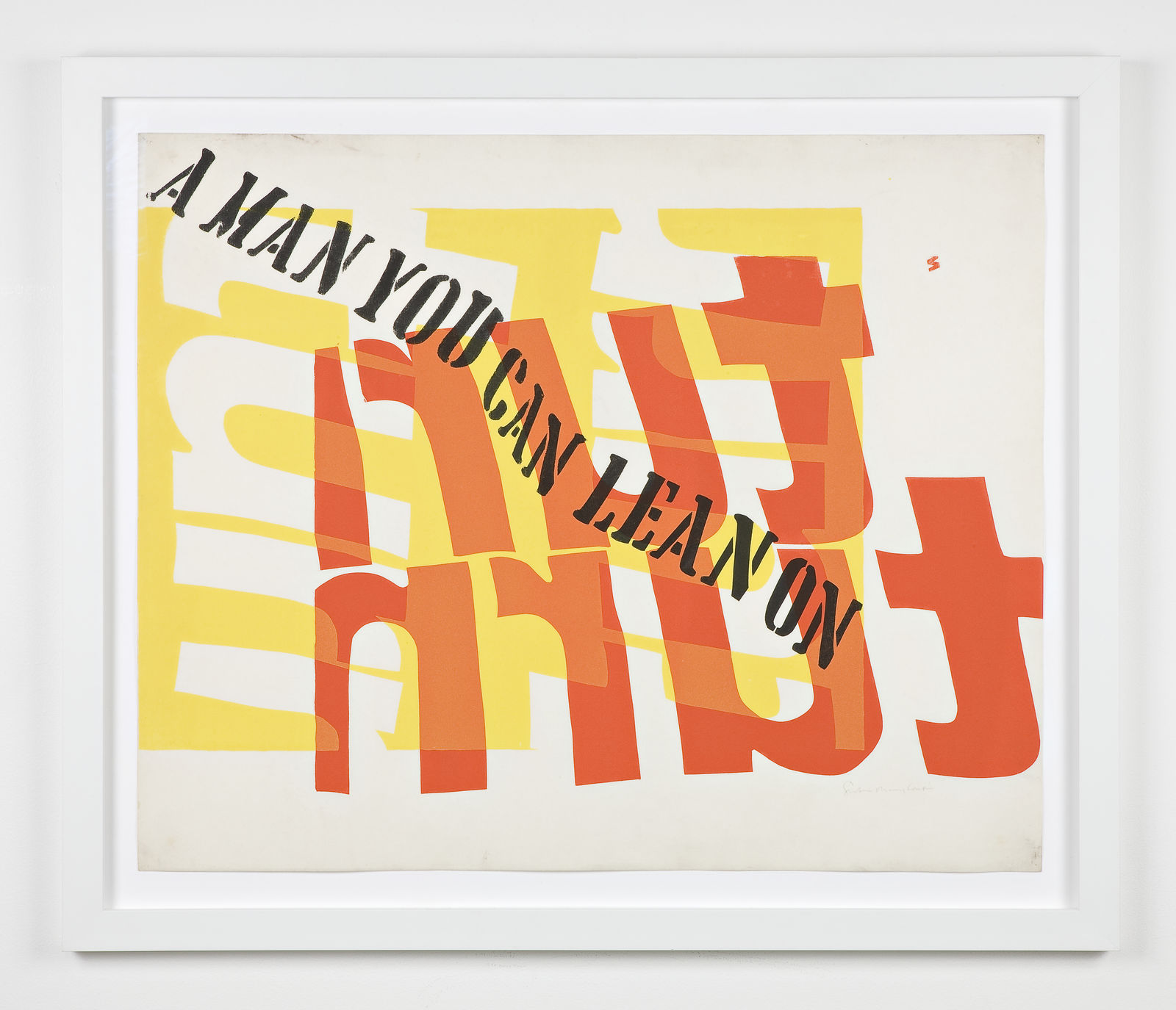 Sister Corita Kent, A Man You Can Lean On, 1966