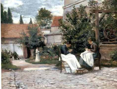 Luce Maximilien, La Couture au Jardin, Gisors 1897, 1897