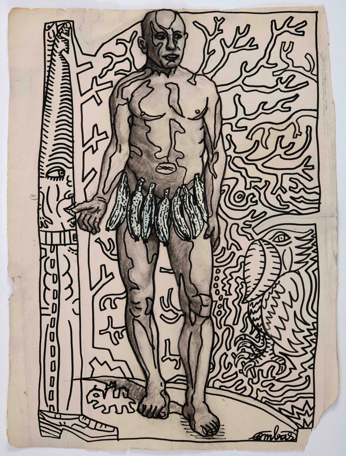 Robert Combas, PERVERS JEAN ROBI SE FAIT SUCER LE POUCE PAR CERBÈRE JEAN LOUIS. IL EST DANSEUR À 16 HEURES, 2024