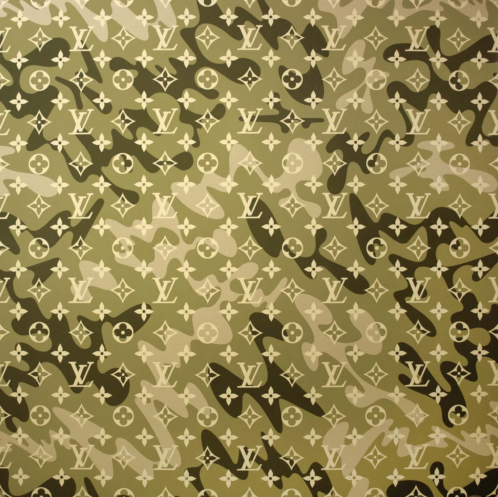 Takashi Murakami, Camoflage LV painting, 2018