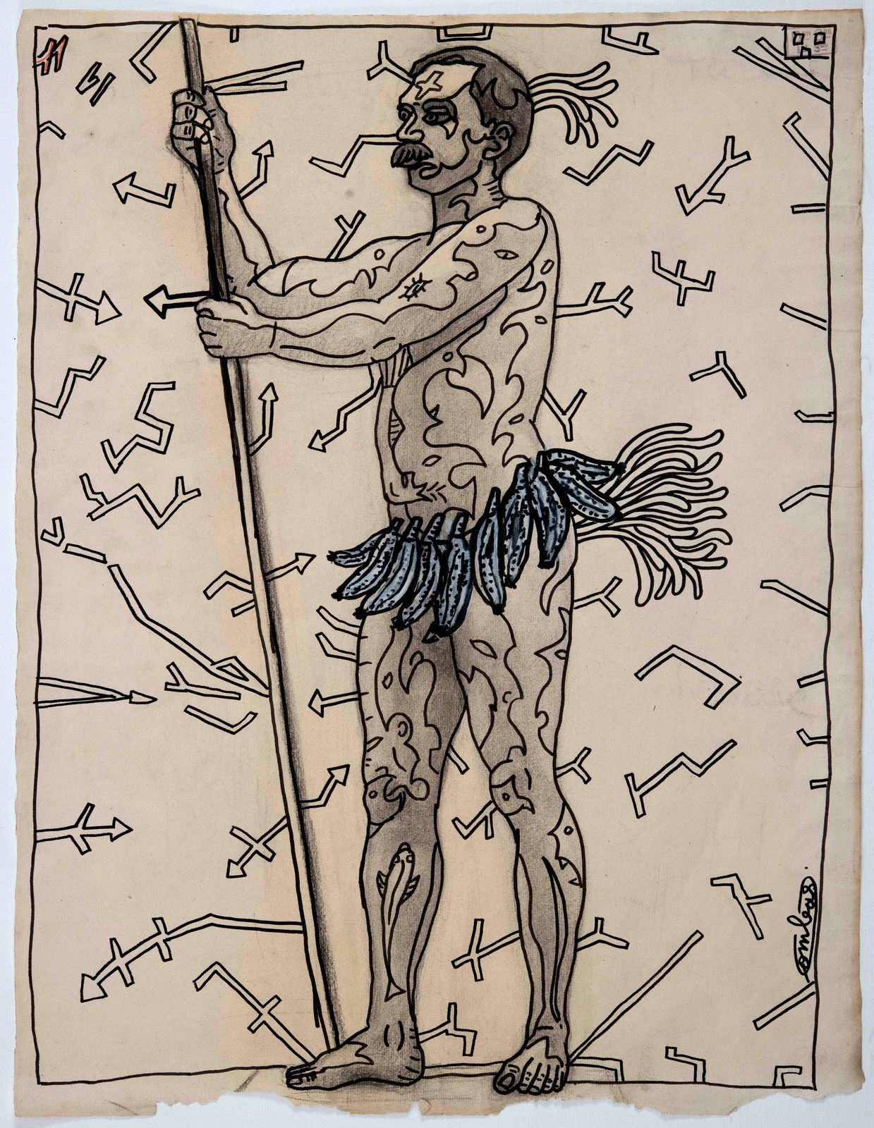 Robert Combas, Gérard Baker, danseur à ses heures et grand sénéchal de la banane non pelée, 2024