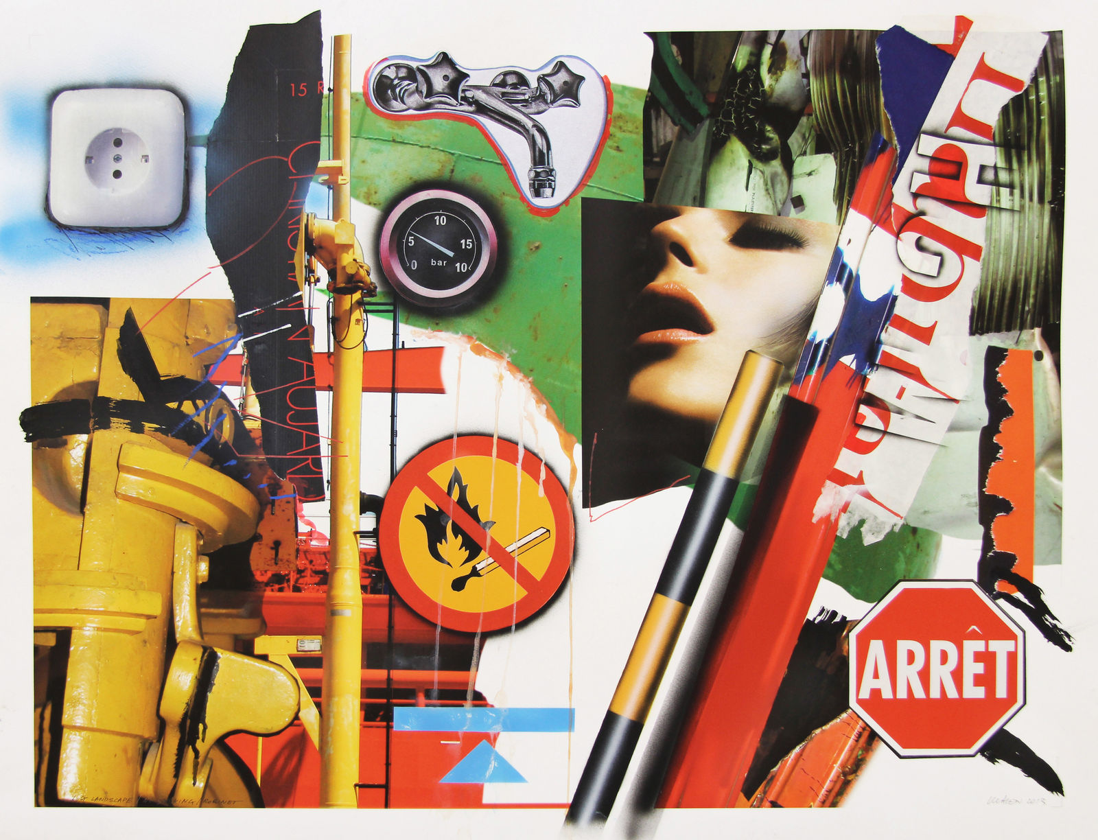 Peter Klasen, lost landscape no smoking robinet, 2013