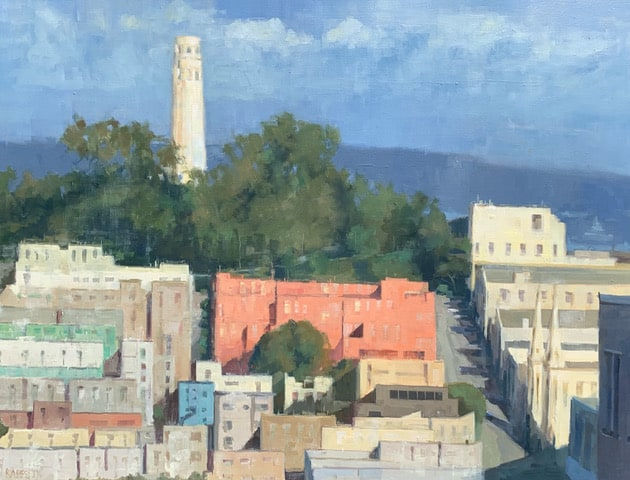 Carole Rafferty, Coit Tower from Russian Hill #2